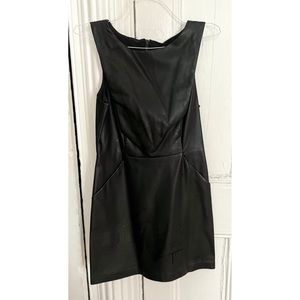 AX Armani Exchange Faux Leather Mini Dress